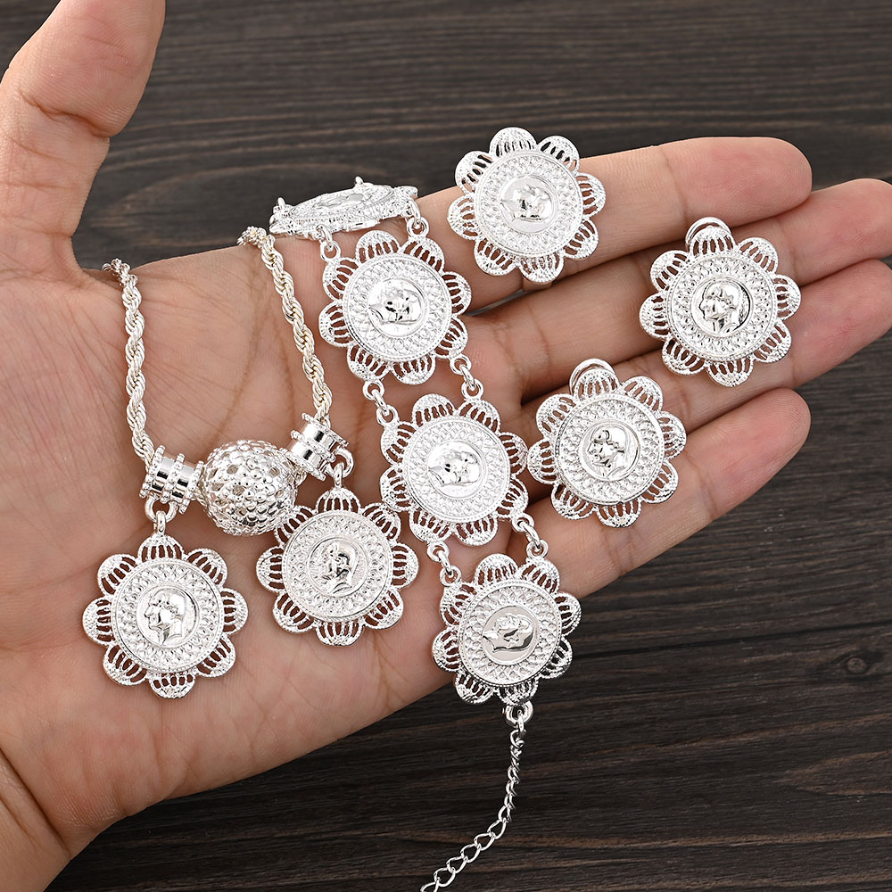 Ethnic Fashion Co In - Silber Farbe schön äthiopische Münze Geld