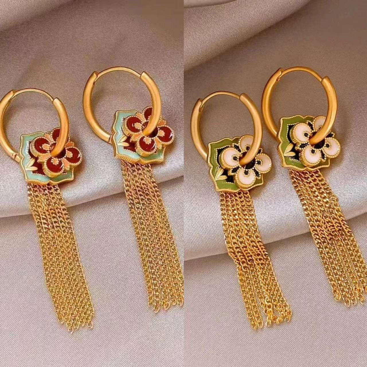 Ethnic Fashion Way - Neue chinesische Mode Blumen form goldene