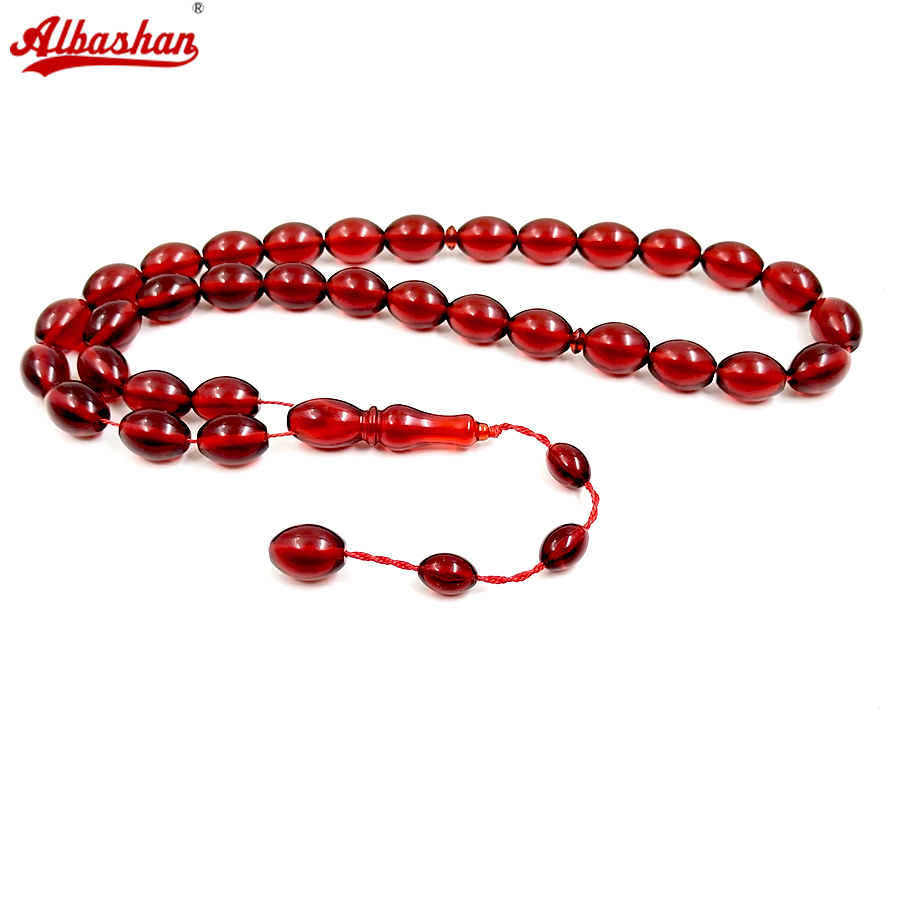 Ethnic Fashion Store - Tasbih Gebetsarmband aus rotem Harz mit