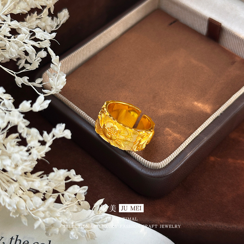 Ethnic Fashion Store - 9999 24K Echtgoldring im gleichen Stil