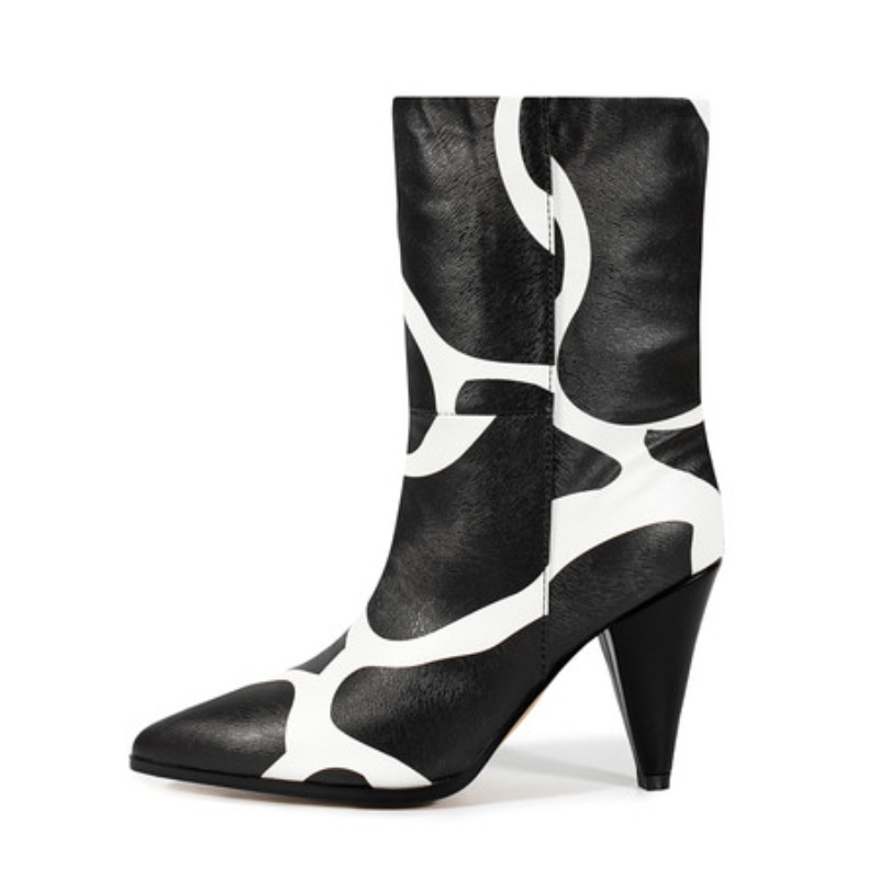 Bicolor Spike Heels Pull On Fa – Ethnic Fashion Runway Bewertung und Preis