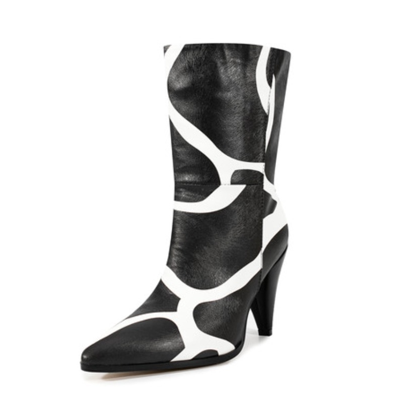 Bicolor Spike Heels Pull On Fa – Ethnic Fashion Runway Bewertung und Preis
