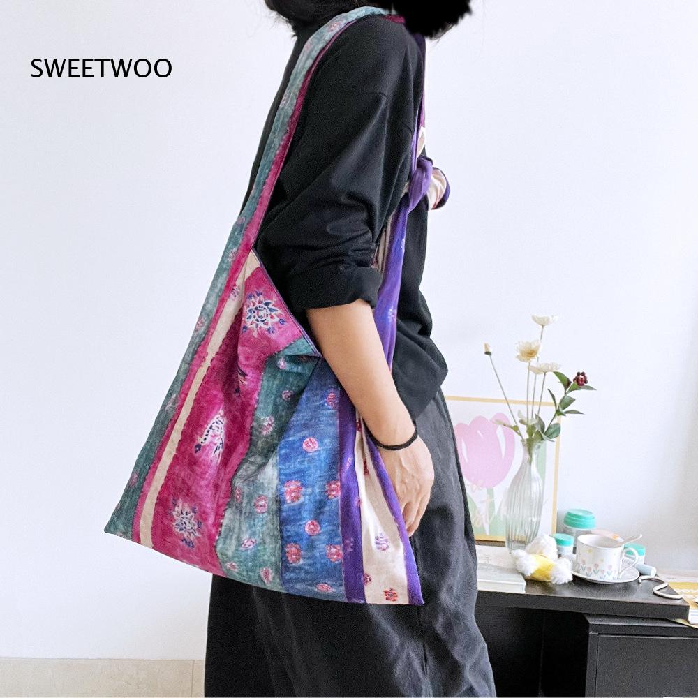 Lila Patchwork Ethnische Strei – Ethnic Fashion Way Bewertung und Preis