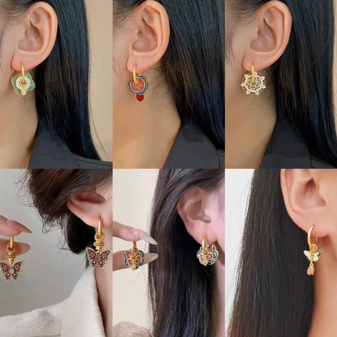 Vintage chinesische bunte Emai – Ethnic Fashion Way Bewertung und Preis