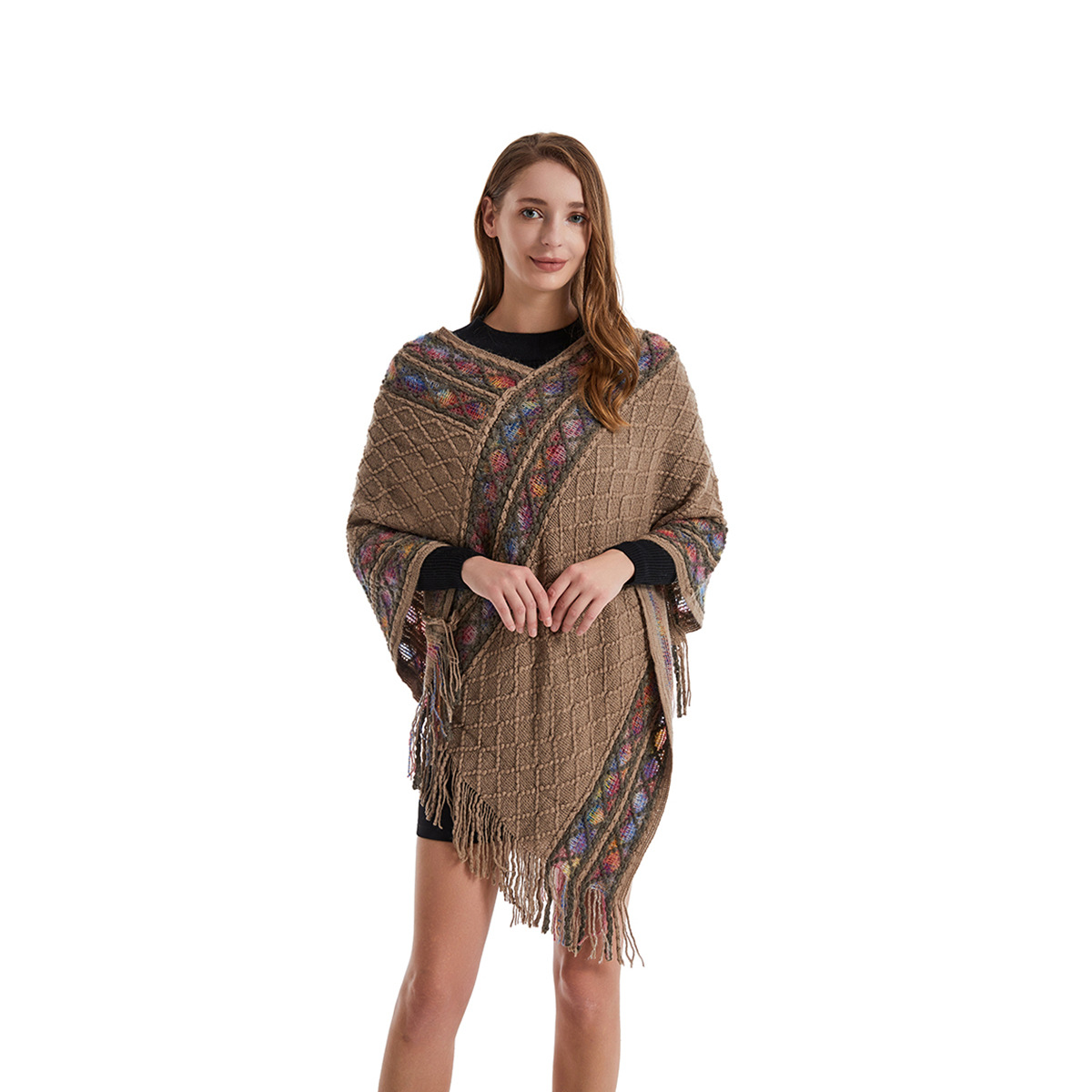 Frauen Frühling Herbst Poncho  – Ethnic Fashion Way Bewertung und Preis