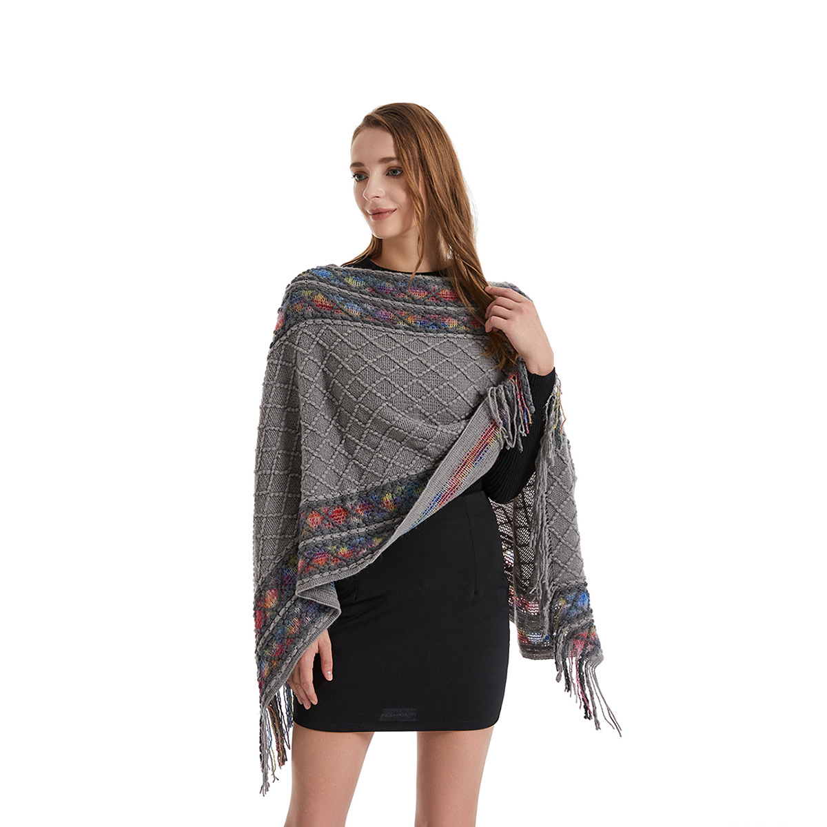 Frauen Frühling Herbst Poncho  – Ethnic Fashion Way Bewertung und Preis
